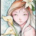 Lily, 2008   Watercolor, Ink, & Color Pencil
