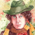 The Fourth Doctor, 2022, Watercolor